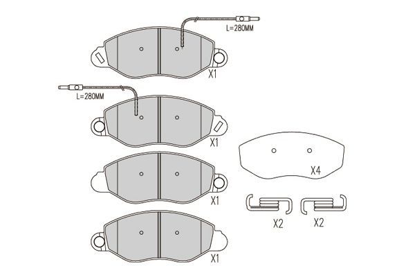 KAVO PARTS Комплект тормозных колодок, дисковый тормоз BP-6614